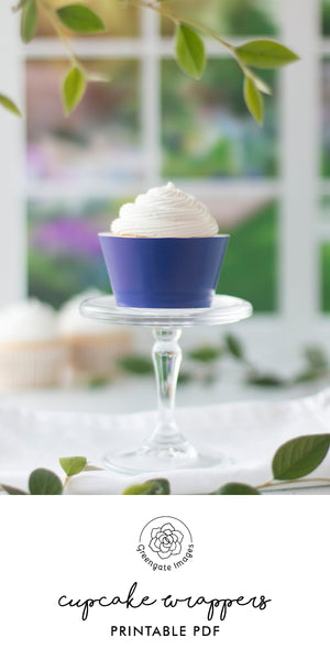 Indigo Cupcake Wrapper - Greengate Images