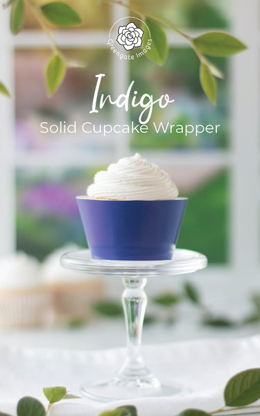 Indigo Cupcake Wrapper - Greengate Images