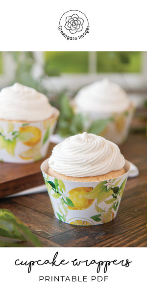 Lemons and Blossoms Cupcake Wrapper