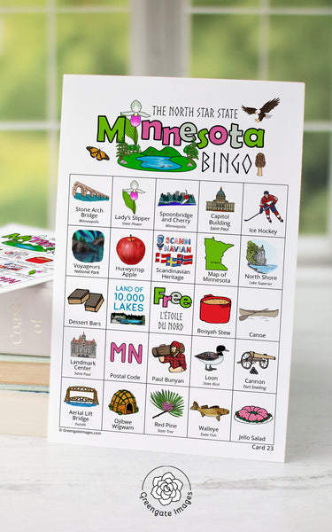 Minnesota Bingo - Printable Digital Download by Greengate Images