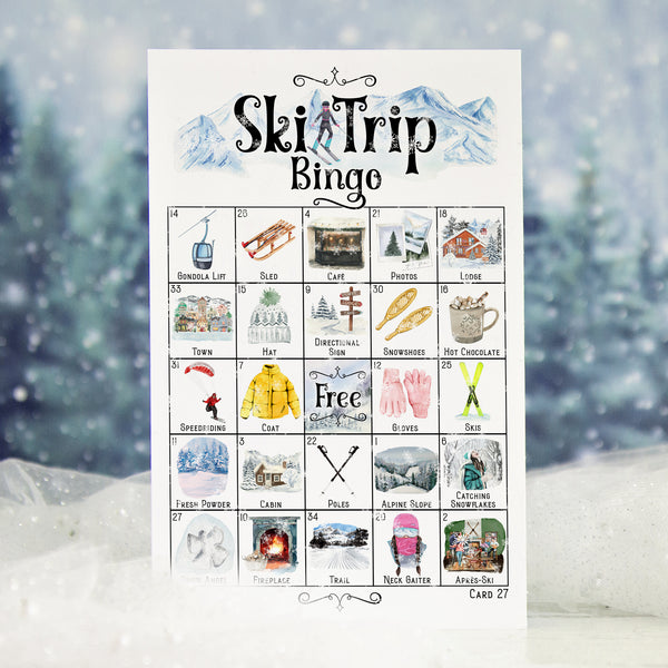 Ski Trip Bingo - Printable Digital Download by Greengate Images