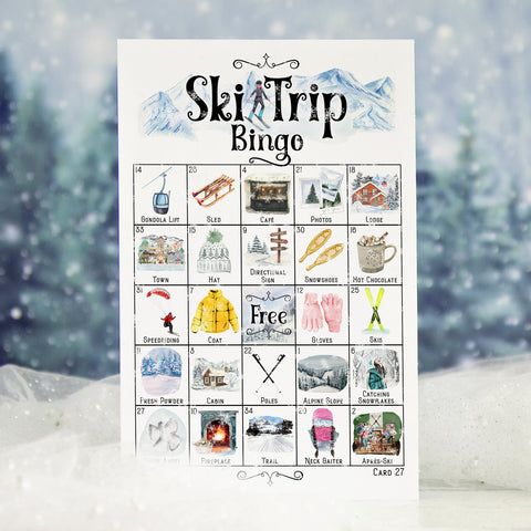 Ski Trip Bingo - Printable Digital Download by Greengate Images