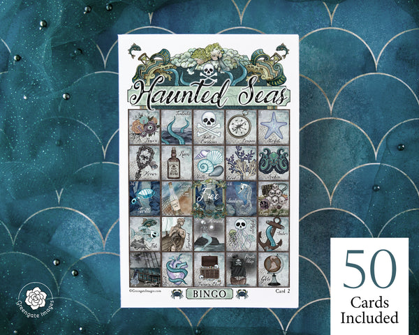Haunted Seas Bingo - Printable Digital Download by Greengate Images