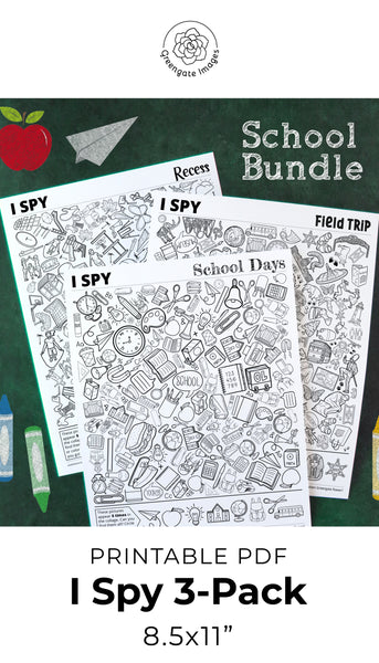 School I Spy Bundle - Printable Digital Download by Greengate Images