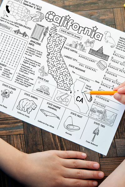 California Activity Page - Printable Digital Download by Greengate Images