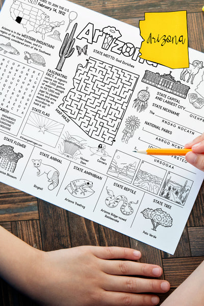 Arizona Activity Page - Printable Digital Download by Greengate Images