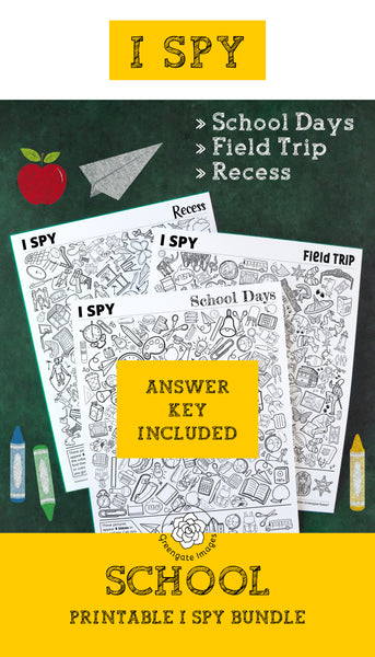 School I Spy Bundle - Printable Digital Download by Greengate Images