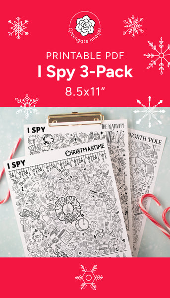 Christmas I Spy Bundle - Printable Digital Download by Greengate Images