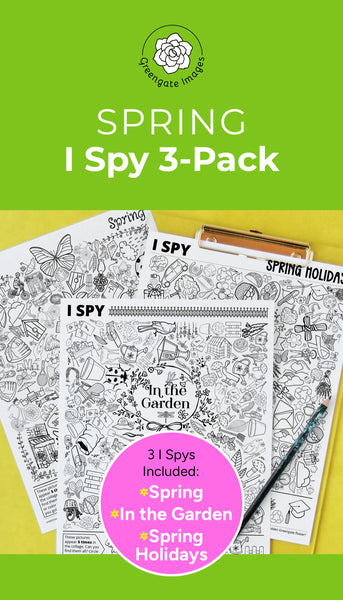 Spring / Gardening / Holidays I Spy Bundle - Printable Digital Download by Greengate Images