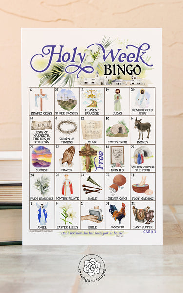 Holy Week Bingo - Printable Digital Download by Greengate Images