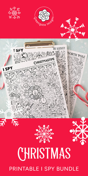 Christmas I Spy Bundle - Printable Digital Download by Greengate Images