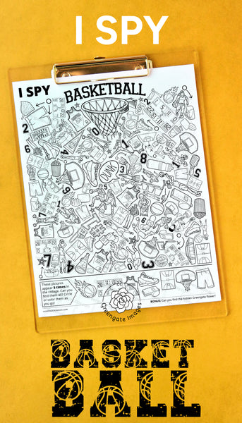 Basketball I Spy - Printable Digital Download by Greengate Images