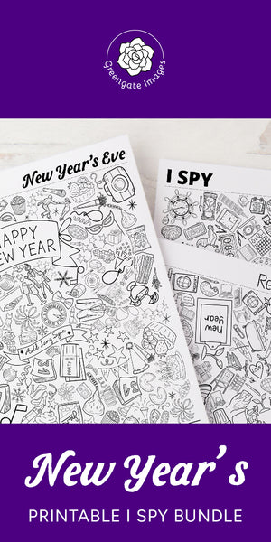 New Year's I Spy Bundle - Printable Digital Download by Greengate Images