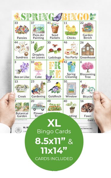 LARGE PRINT Spring Bingo - Printable Digital Download by Greengate Images