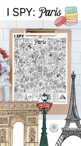 Paris I Spy - Printable Digital Download by Greengate Images