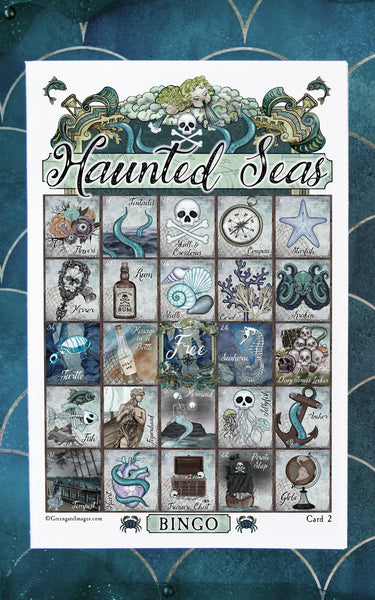 Haunted Seas Bingo - Printable Digital Download by Greengate Images