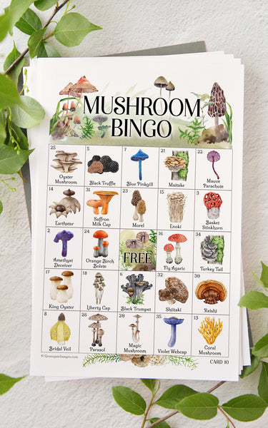 Mushroom Bingo Cards - Greengate Images