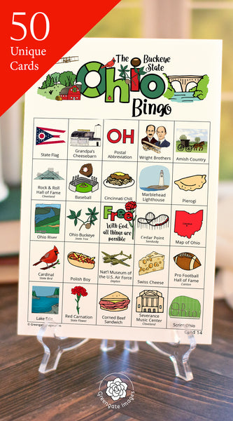 Ohio Bingo Cards - Printable Digital Download by Greengate Images