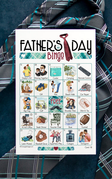 Father's Day Bingo - Printable Digital Download by Greengate Images