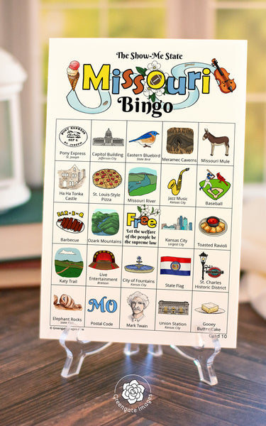 Missouri Bingo Cards - Printable Digital Download by Greengate Images