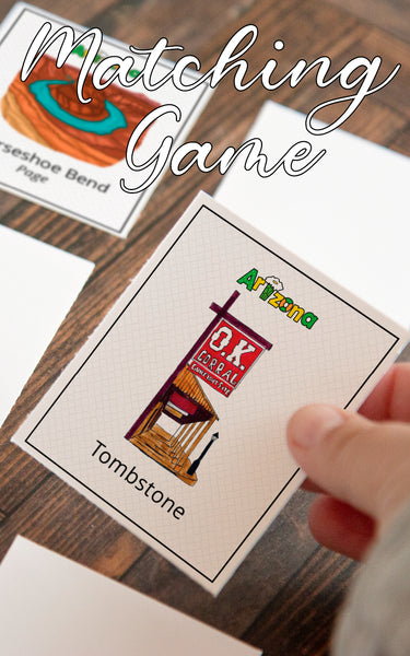 Arizona Memory Game - Printable Digital Download by Greengate Images