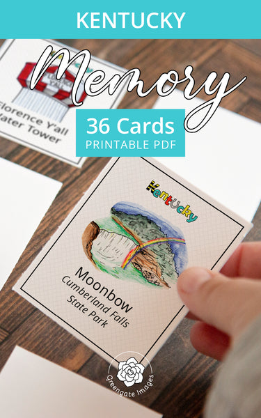 Kentucky Memory Game - Printable Digital Download by Greengate Images