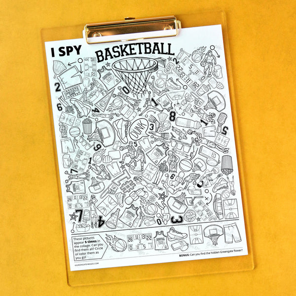 Basketball I Spy - Printable Digital Download by Greengate Images