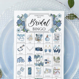 Dusty Blue Bridal Bingo Cards - Printable Digital Download by Greengate Images