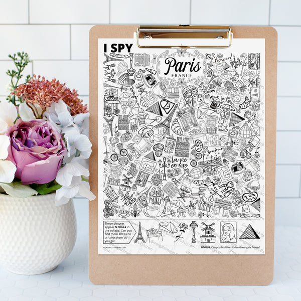 Paris I Spy - Printable Digital Download by Greengate Images