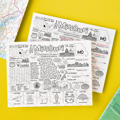 Missouri Activity Page - Printable Digital Download by Greengate Images
