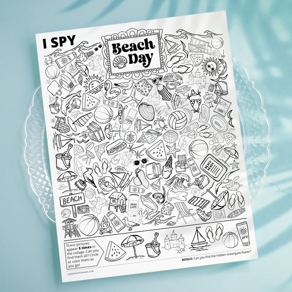 Beach Day I Spy - Printable Digital Download by Greengate Images