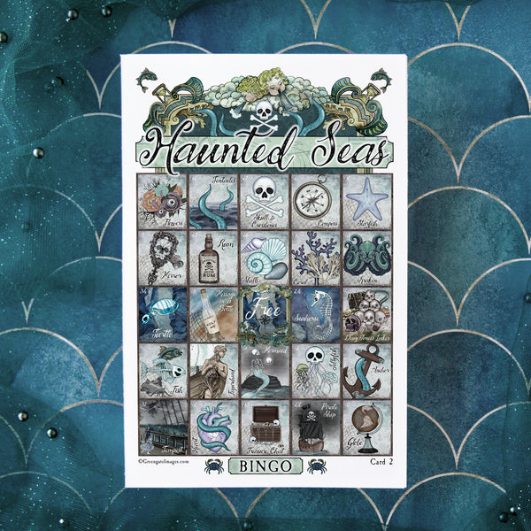 Haunted Seas Bingo - Printable Digital Download by Greengate Images