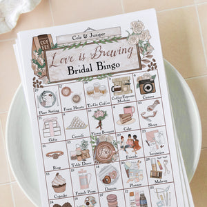 Coffee Bridal Shower Bingo Cards - Printable Digital Download by Greengate Images