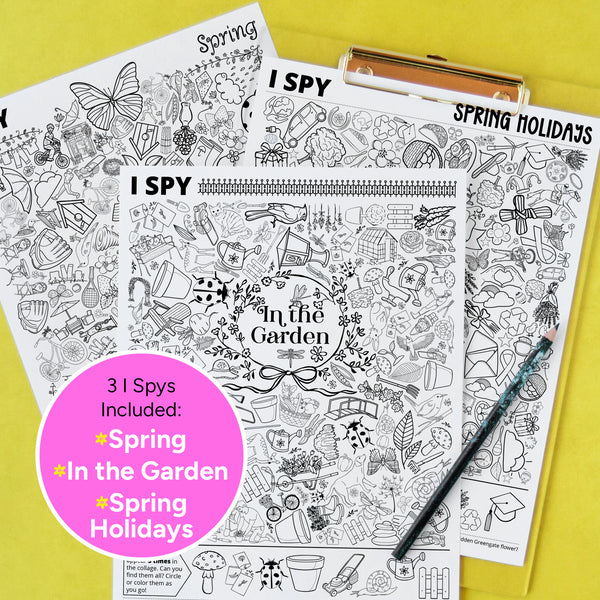 Spring / Gardening / Holidays I Spy Bundle - Printable Digital Download by Greengate Images