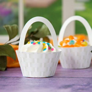 White Basket Cupcake Wrappers - Printable Digital Download by Greengate Images