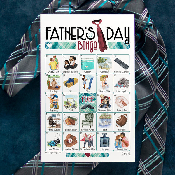 Father's Day Bingo - Printable Digital Download by Greengate Images