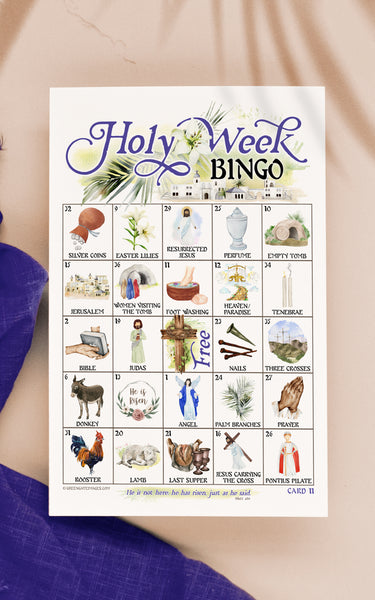 Holy Week Bingo - Printable Digital Download by Greengate Images