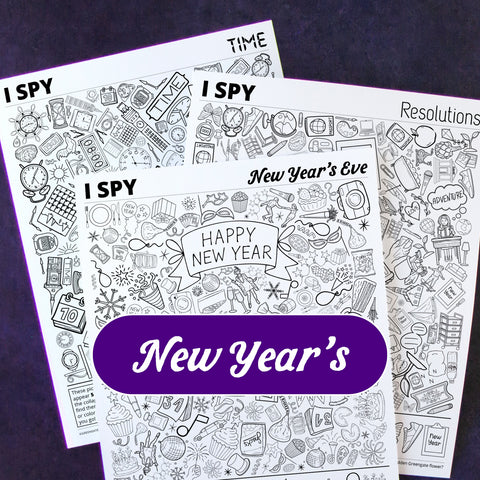 New Year's I Spy Bundle - Printable Digital Download by Greengate Images