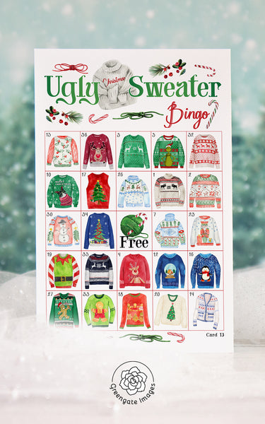 Ugly Christmas Sweater Bingo