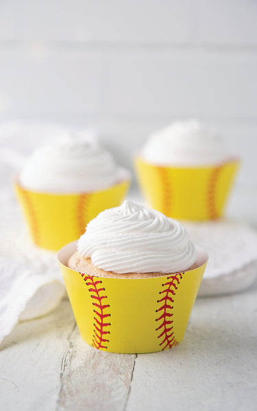 Softball Cupcake Wrappers