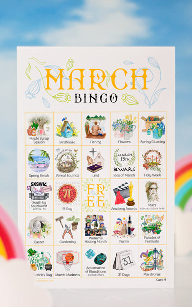 March Bingo - Printable Digital Download by Greengate Images