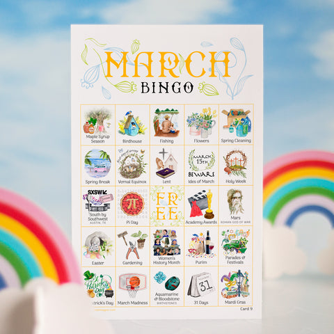 March Bingo - Printable Digital Download by Greengate Images