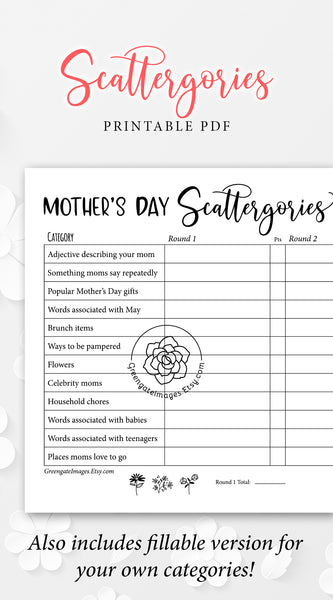 Mother's Day Scattergories - Greengate Images