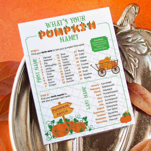 Pumpkin Name Generator