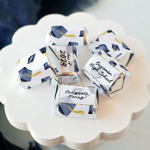 Navy Blue Graduation Nugget Wrappers