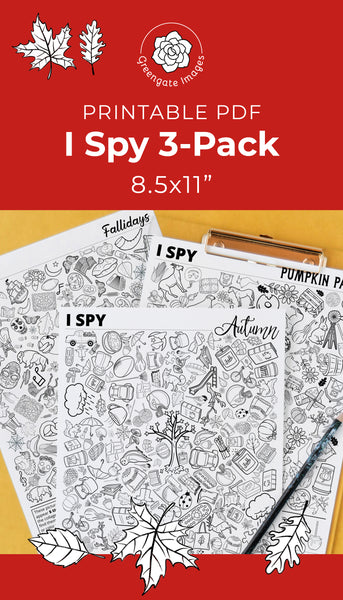 Fall I Spy Bundle - Autumn, Pumpkin Patch, Fallidays - Printable Digital Download by Greengate Images