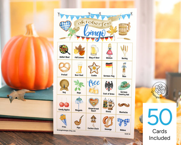 Oktoberfest Bingo - Printable Digital Download by Greengate Images
