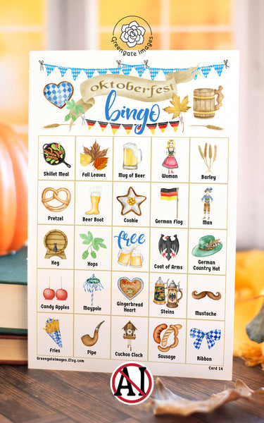 Oktoberfest Bingo - Printable Digital Download by Greengate Images