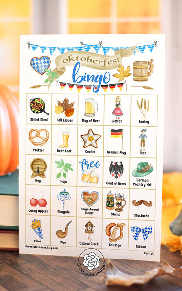 Oktoberfest Bingo - Printable Digital Download by Greengate Images