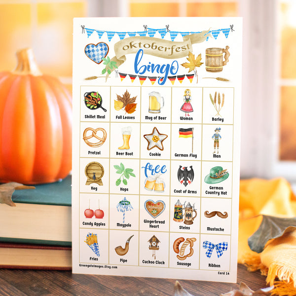Oktoberfest Bingo - Printable Digital Download by Greengate Images